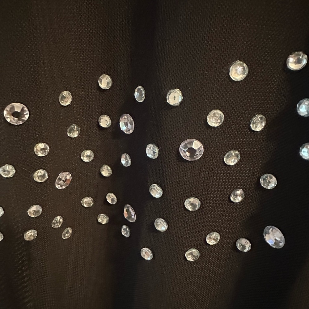 Black Rhinestone Bodysuit - Picture 3 of 3